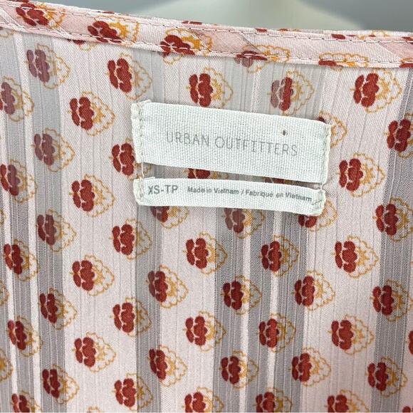 Urban Outfitters UO Pippa Chiffon Tiered Floral Flowy Mini Dress Size XS - Picture 9 of 11